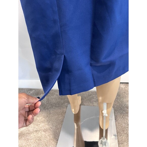 Anthony Richards Women 2-Piece Set Suit Embroidered Blazer & Dress Blue Sz 10 - Picture 9 of 16
